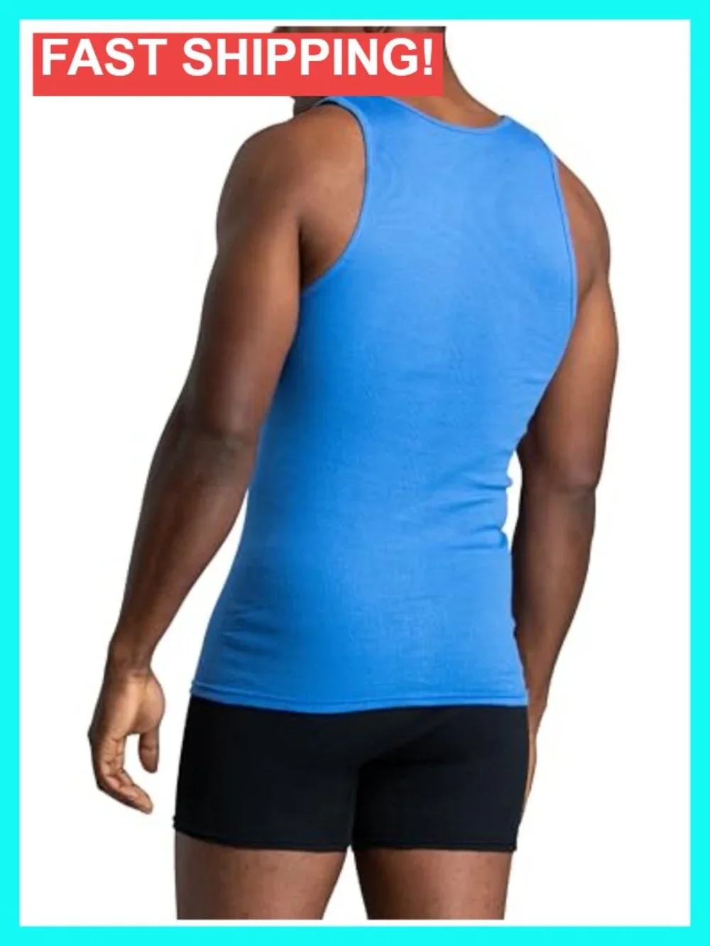 6 Pack Sleeveless Moisture Wicking Tank A-Shirt Cotton Undershirts